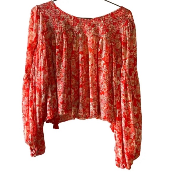 Free People Women's Up For Anything Top In Cherry Combo Size S NWOT - Picture 1 of 4